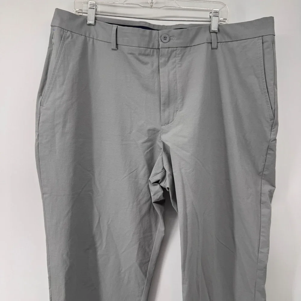 Vineyard Vines On-The-Go Pant Mens 40x32 Grey Stretch Chino Performance 9263